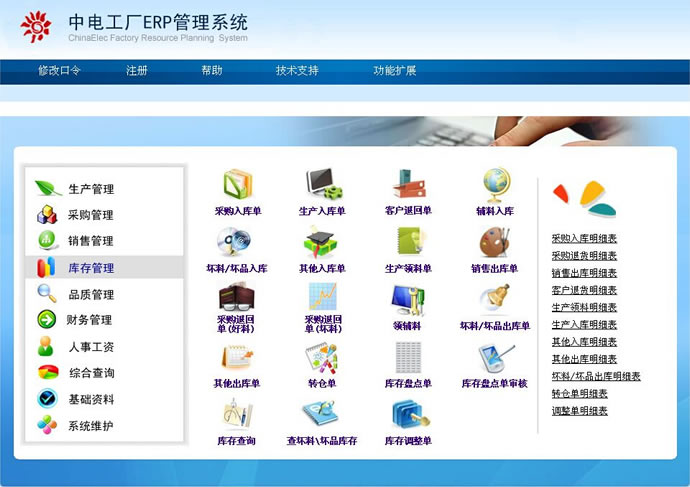 中電工廠ERP系統(tǒng)